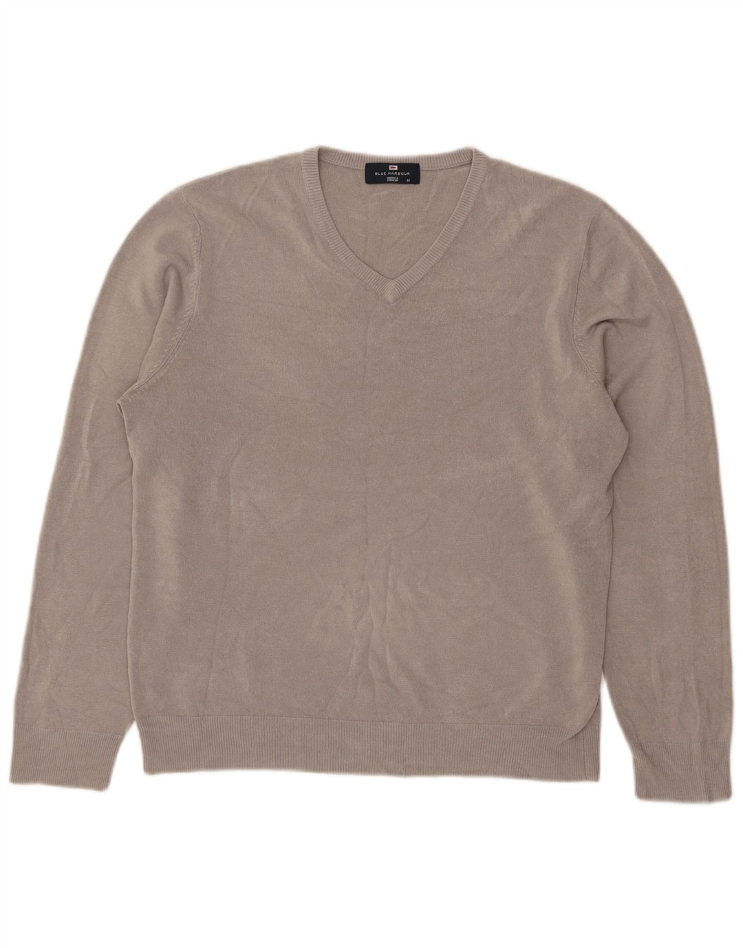 Marks & Spencer Herre Blue Harbor V-hals sweater Medium Grå Akryl