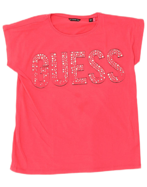 Guess Girls Grafisk T-Shirt Top 13-14 år Pink
