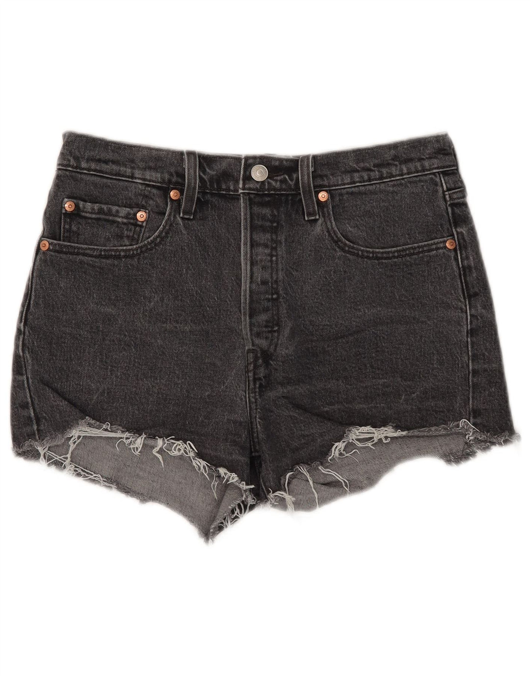 Levi's Womens 501 denimshorts W28 Mellem sort bomuld
