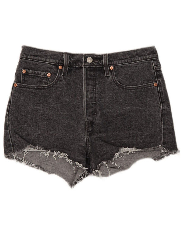 Levi's Womens 501 denimshorts W28 Mellem sort bomuld