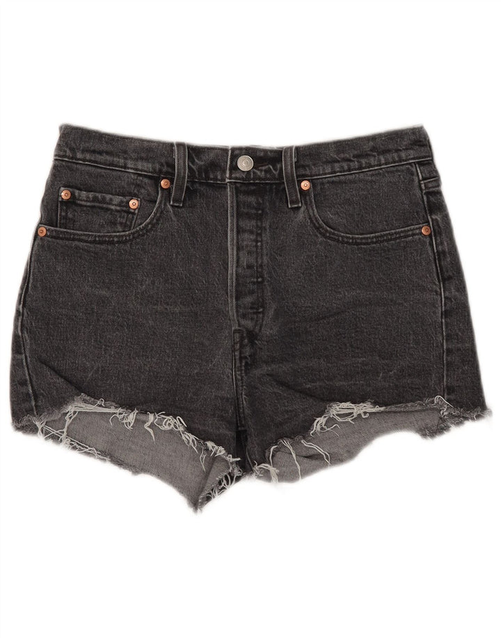 Levi's Womens 501 denimshorts W28 Mellem sort bomuld