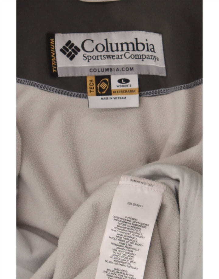 Columbia Womens Interchange Windbreaker Jacket UK 16 Large Blue Colourblock