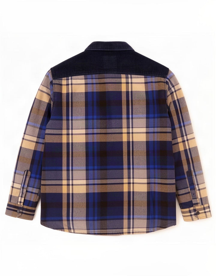 Marks & Spencer Herre Overshirt Lumberjack Shirt XL blå ternet polyester