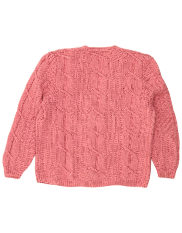 Vintage dame cardigan sweater UK 18 XL Pink