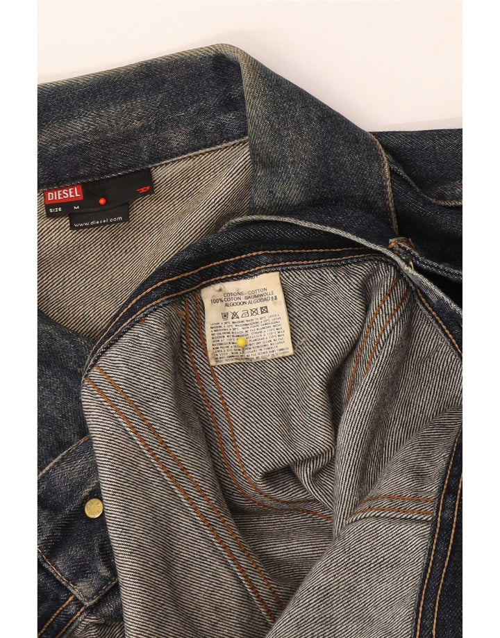 Diesel Dame Denim Jacket UK 14 Medium Navy Blue Bomuld