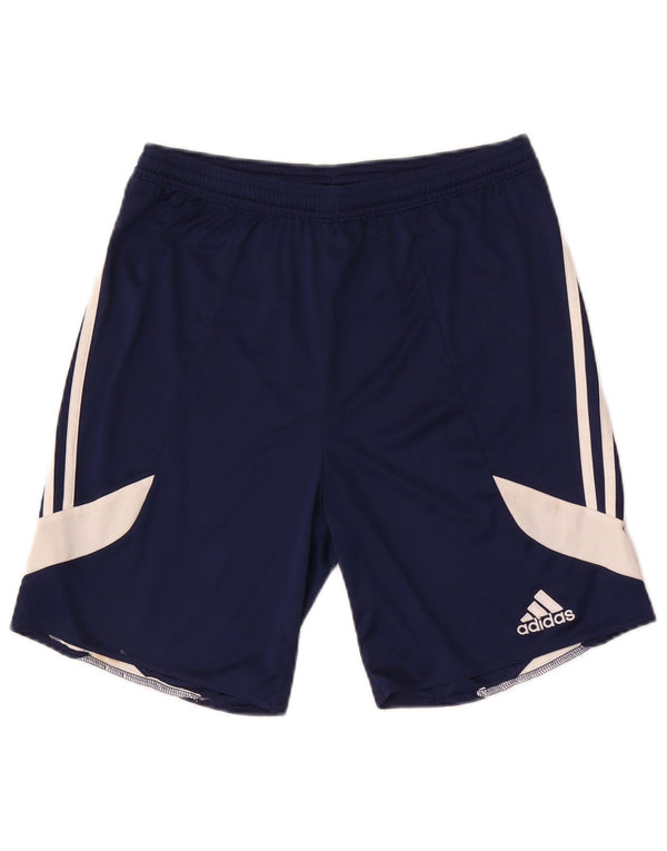 Adidas drenge Climalite sportsshorts 15-16 år 2XL marineblå farveblok