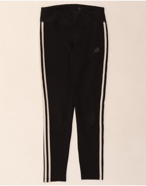 Adidas Womens Climalite Leggings UK 8/10 Small Black Polyester