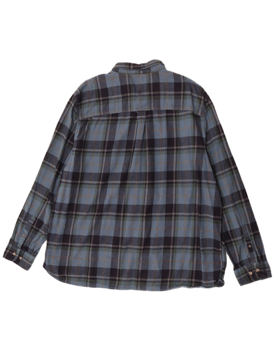 Fat Face Herre Regular Fit Flanellskjorte 4XL Navyblå Ternet Bomuld