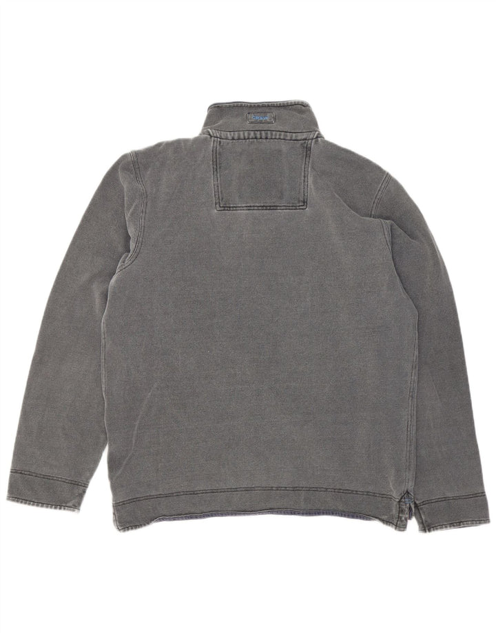 Besætningsbeklædning Herre Zip Neck Sweatshirt Jumper Medium Grå Bomuld