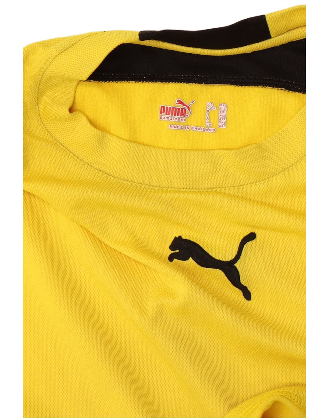 Puma Herre Grafisk T-Shirt Top 2XL Gul Colourblock