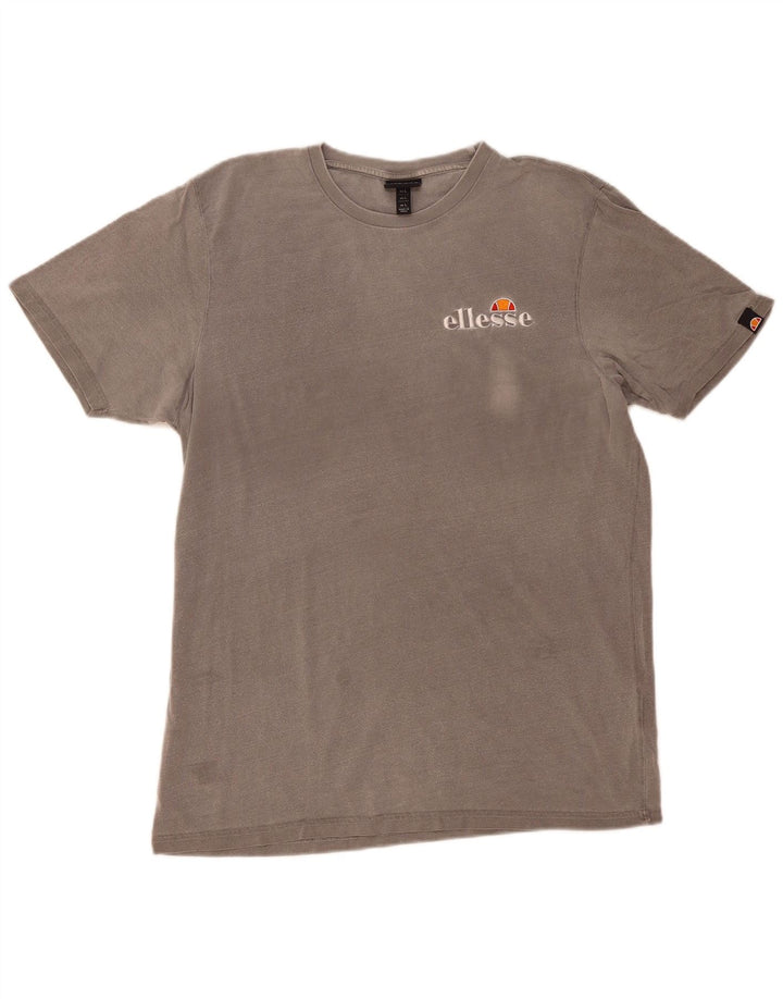 Ellesse Herre T-Shirt Top Stor Grå Bomuld