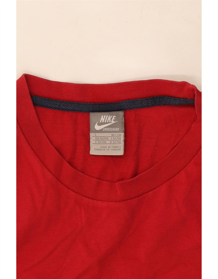 Nike Grafisk T-shirt top til mænd UK 42/44 Large Red