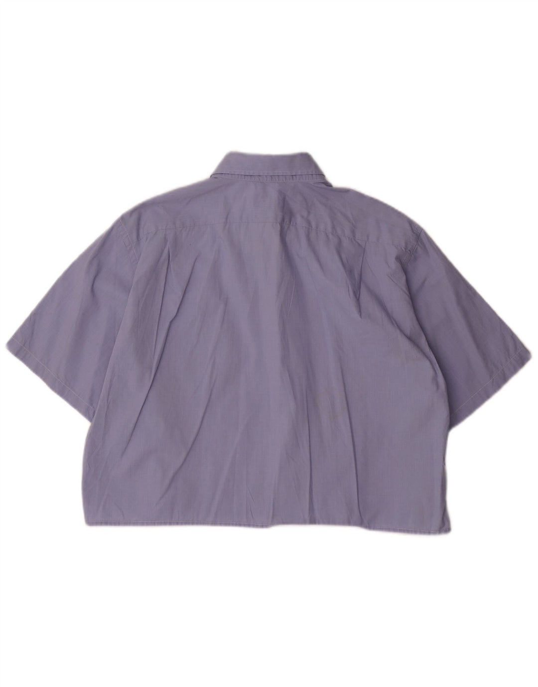 LACOSTE Womens Crop Oversized kortærmet skjorte str. 43 Large Blue