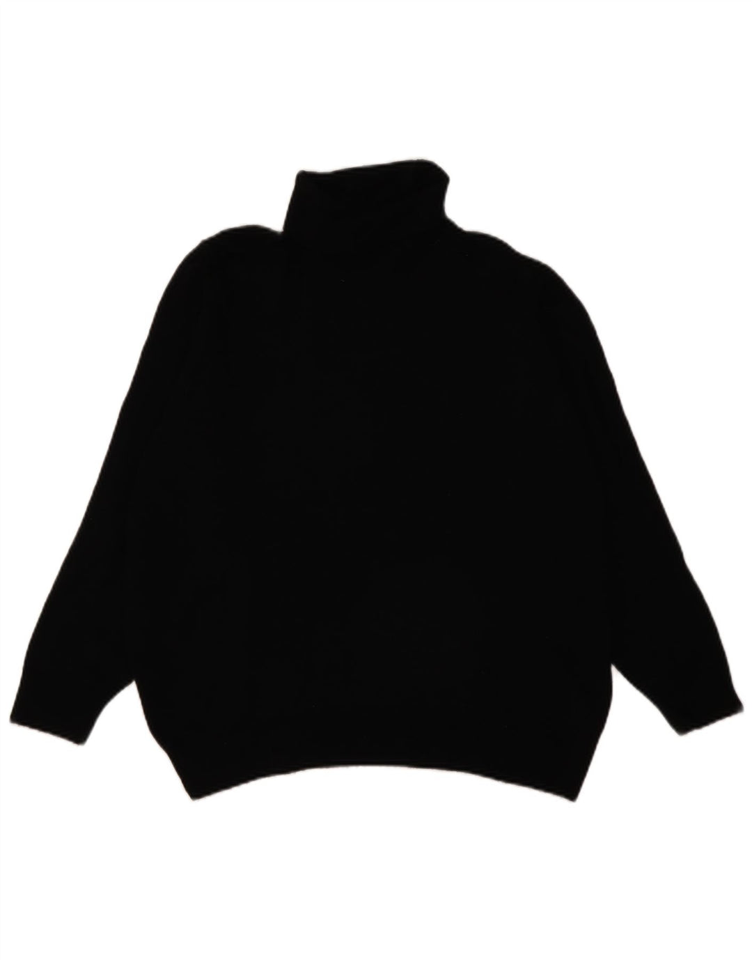 Marks & Spencer Dame Roll Neck Jumper Sweater UK 20 2XL Sort Ny Uld