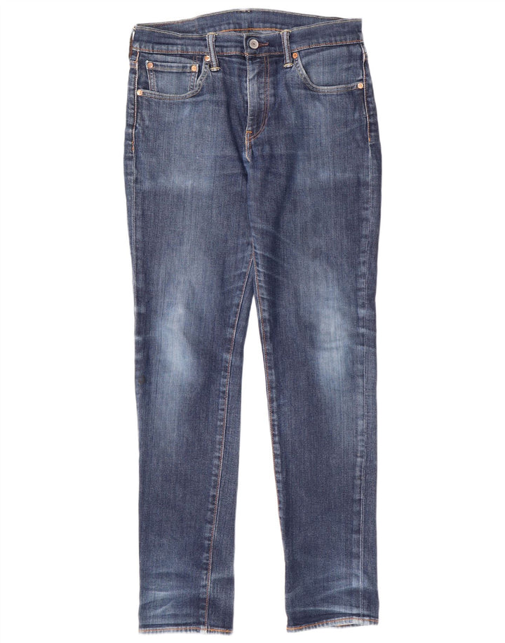 LEVI'S Herre 511 Slim Jeans W32 L32 Blå Bomuld