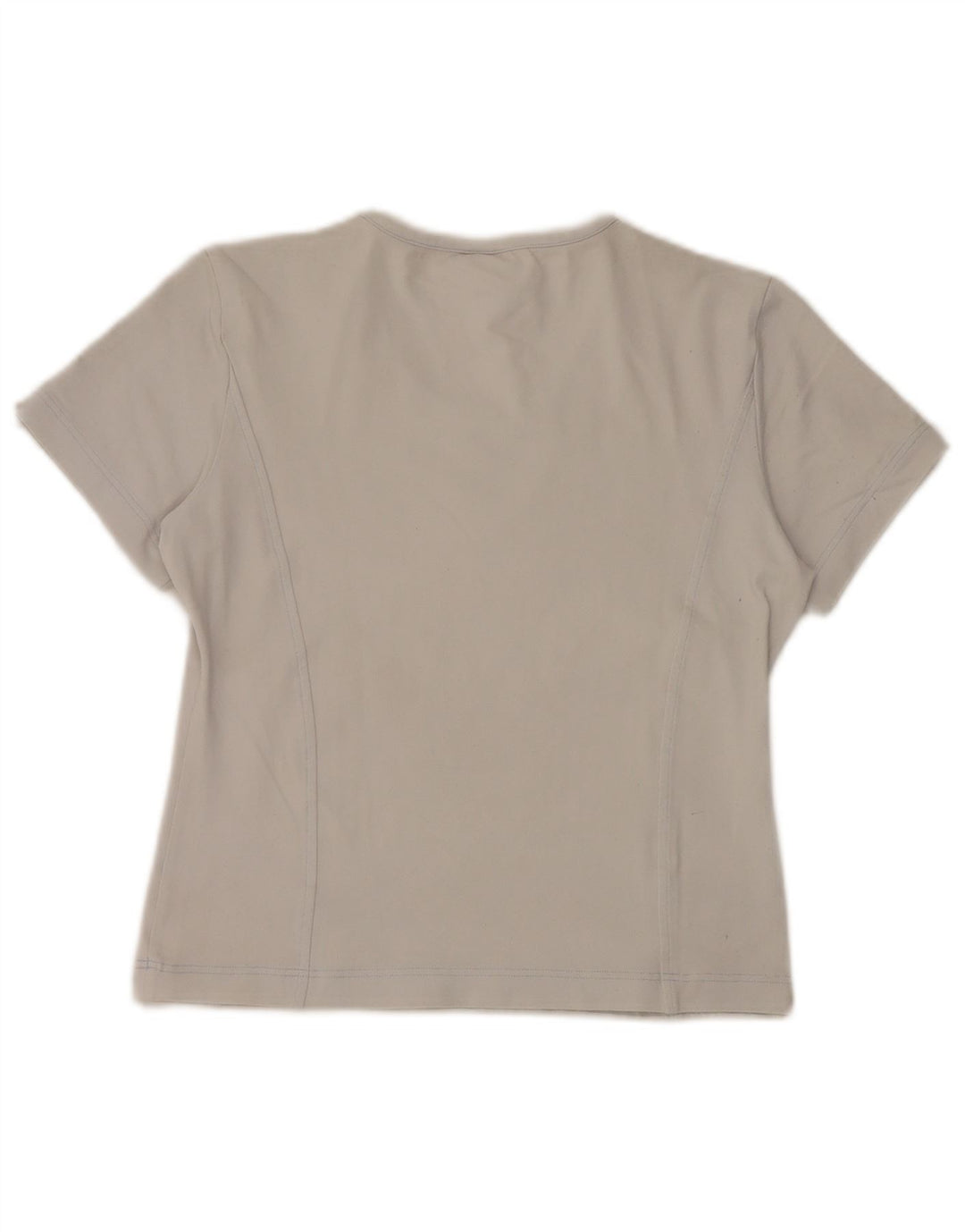 Adidas Dame T-Shirt Top UK 12 Medium Grå Polyamid