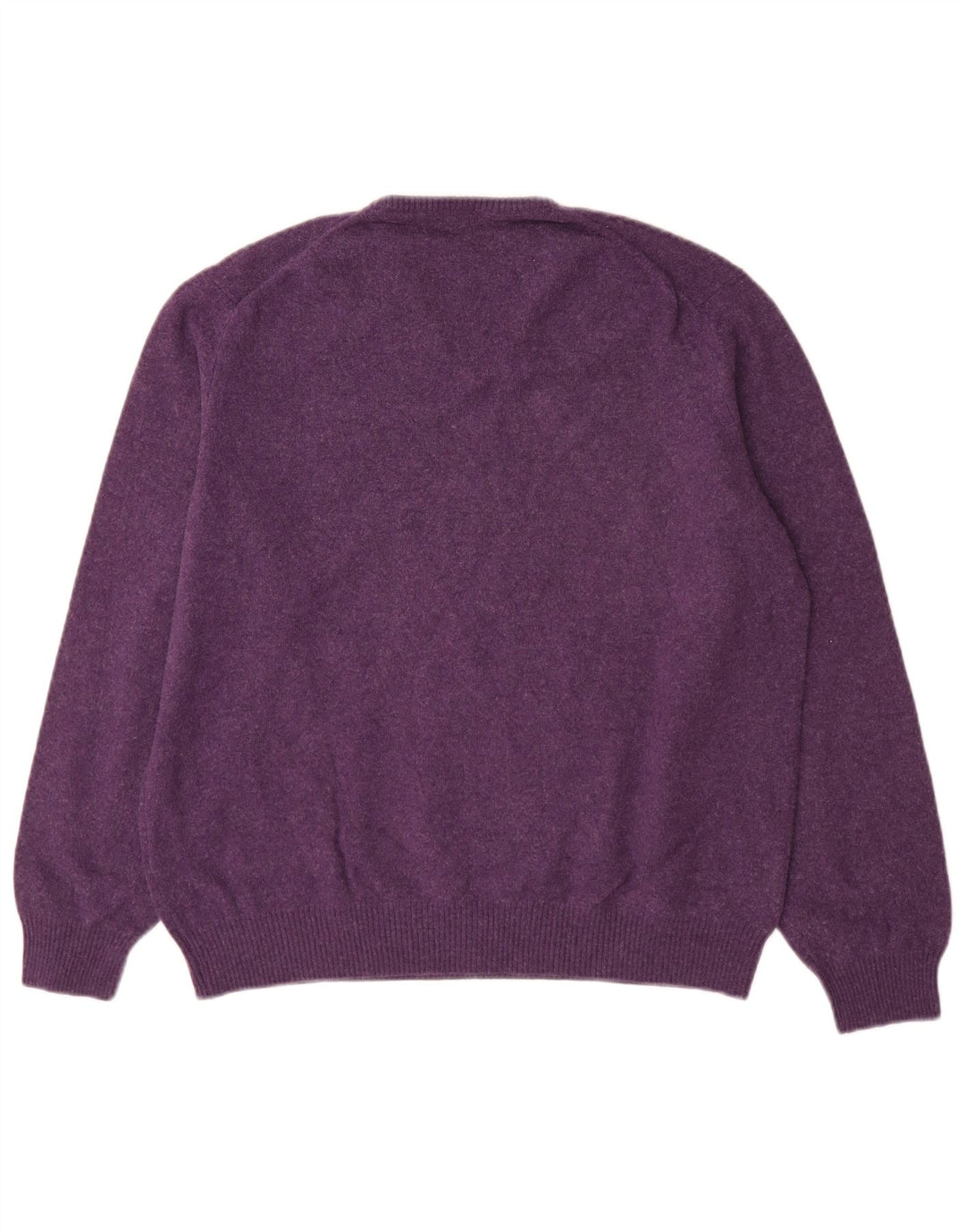 Massimo Dutti Herre V-hals sweater XL Lilla Uld