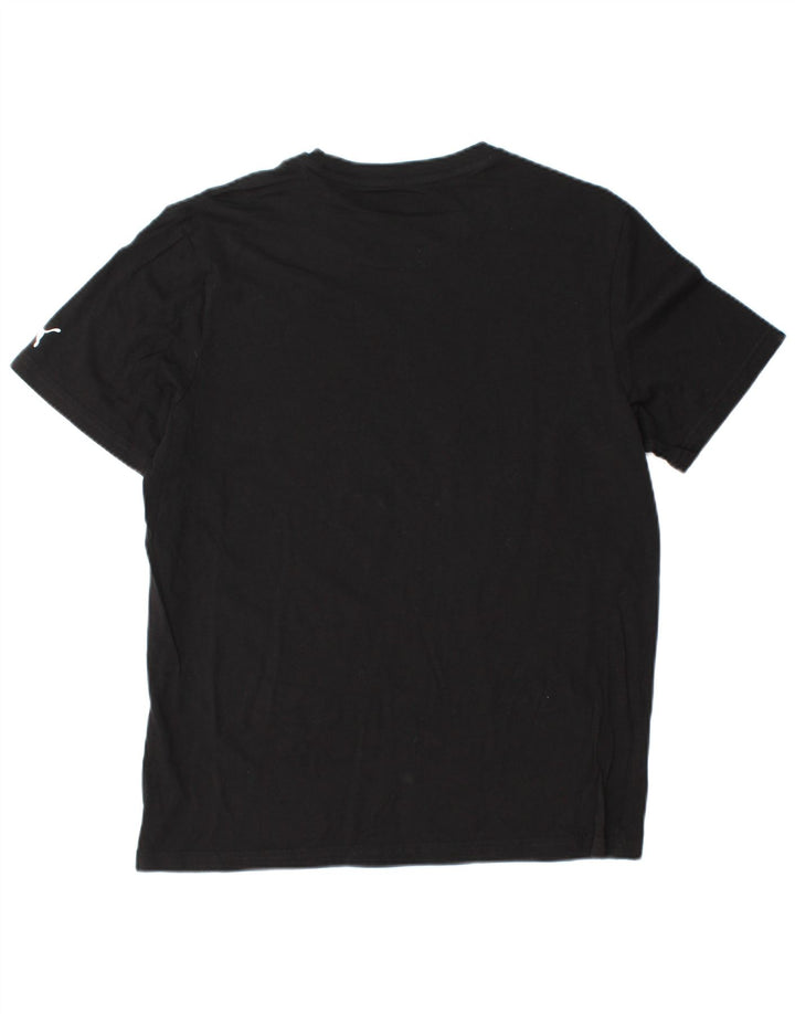 PUMA Grafisk T-shirt top til mænd, stor sort bomuld
