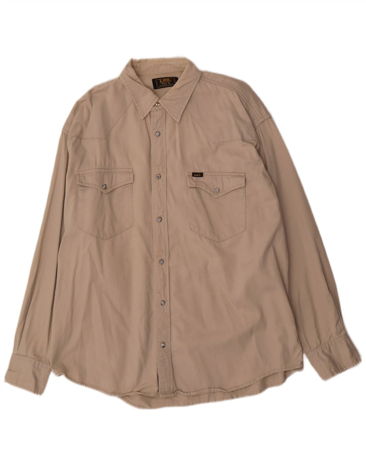Lee Herreskjorte XL Beige Bomuld