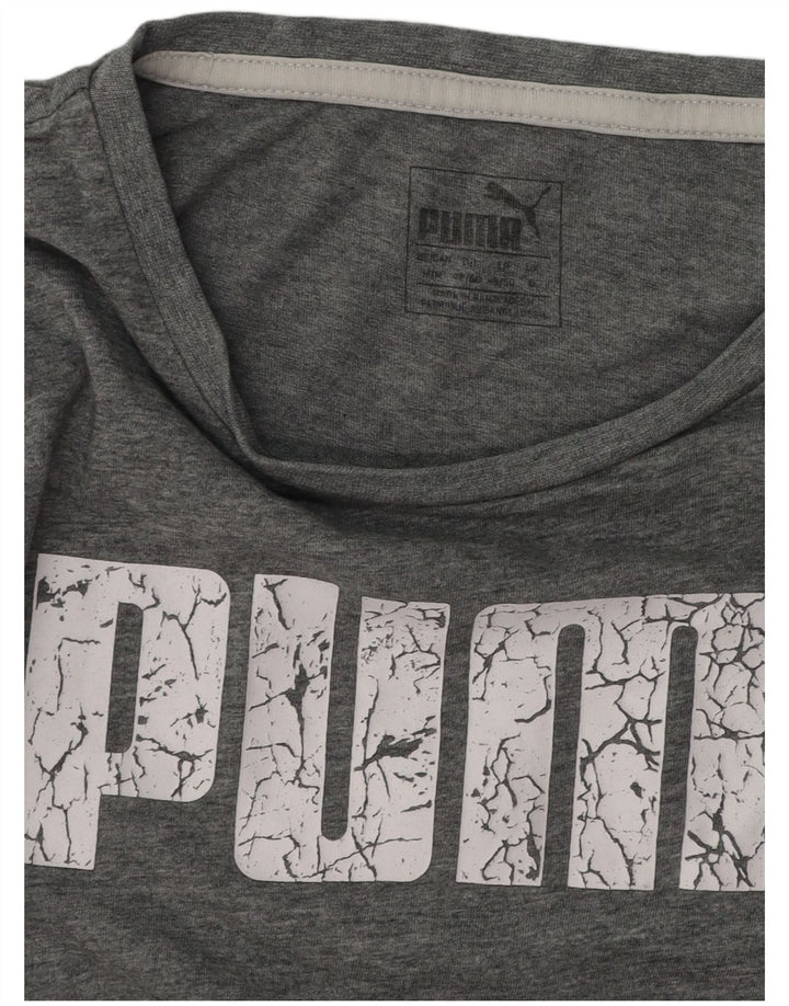 PUMA Grafisk T-shirt til mænd, mellemgrå