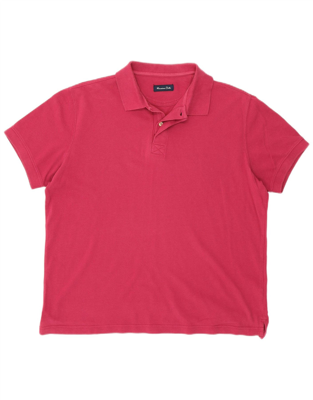 MASSIMO DUTTI Mens Polo Shirt XL Pink Cotton