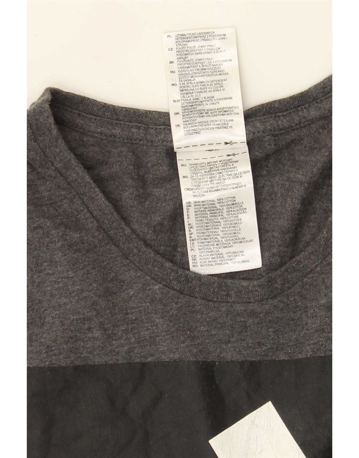 Adidas Herre grafisk T-shirt top mellemgrå bomuld