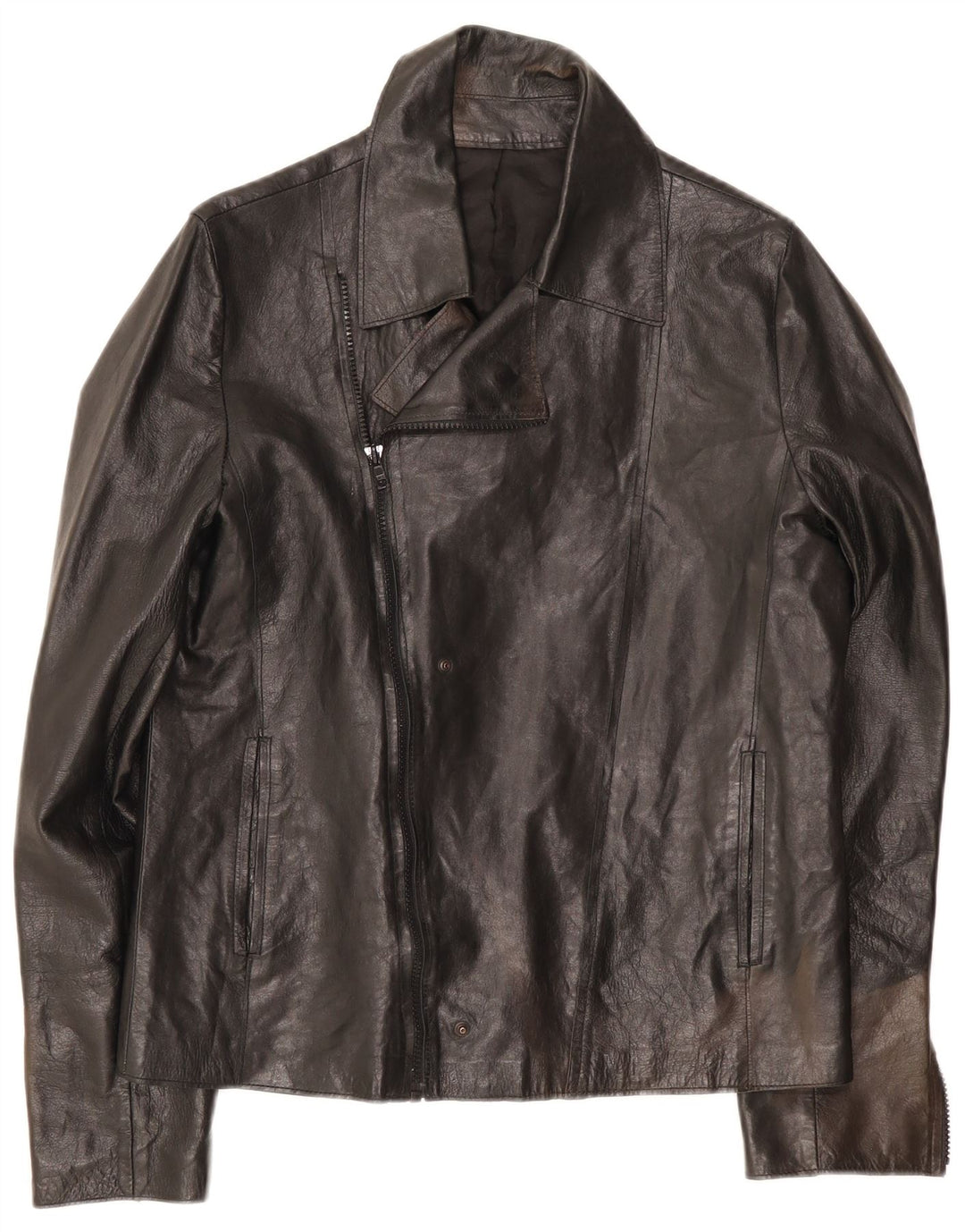 Vintage Herre Biker Jacket UK 34 XS Sort