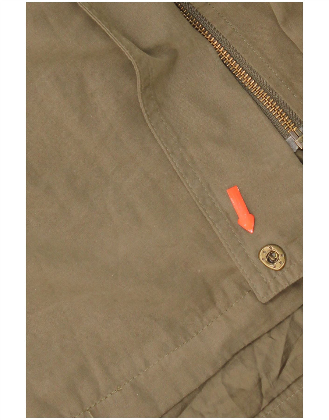 Oasis Dame Hooded Parka Jacket UK 10 Small Khaki Polyester