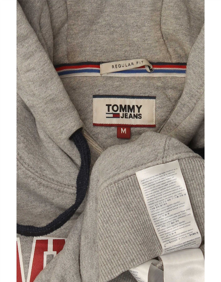 Tommy Hilfiger Herre Grafisk Regular Fit Hættetrøje Jumper Medium Grå Bomuld