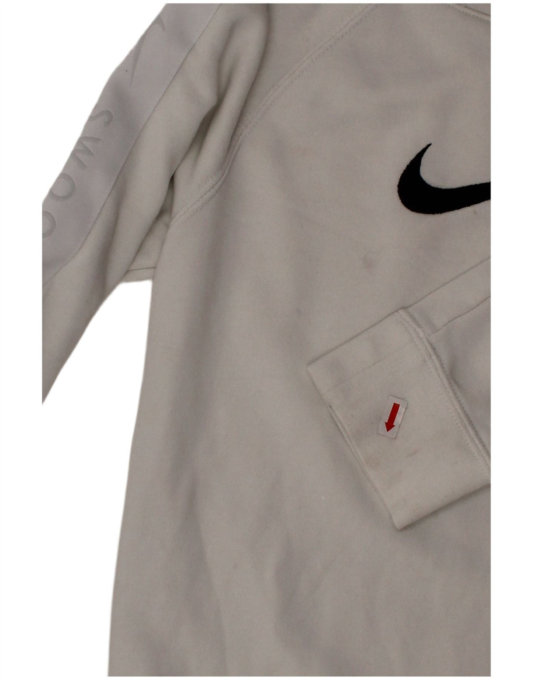 NIKE Boys Swoosh Standard Fit Sweatshirt Jumper 8-9 år Lille hvid
