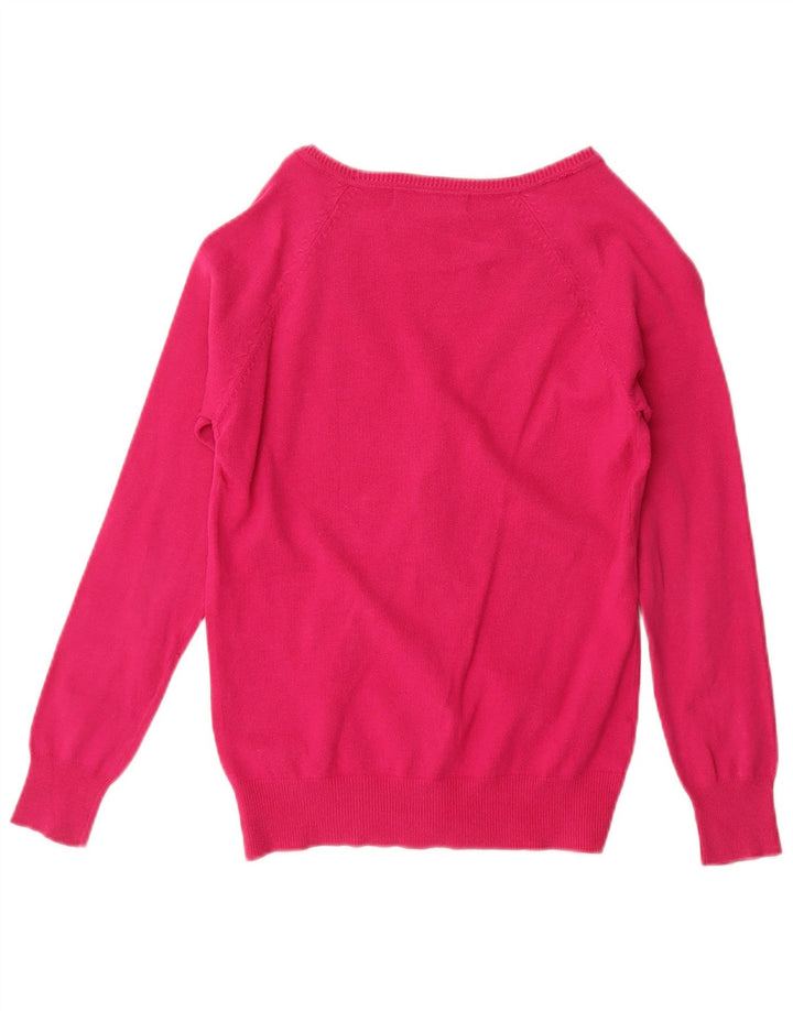 Zara Dame Cardigan Sweater UK 12 Medium Pink