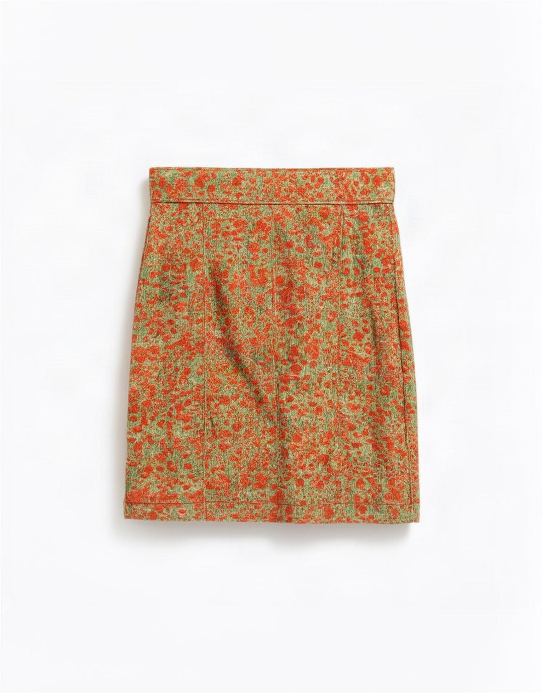 Paul Smith Kvinders abstrakt mønster A-linje nederdel Medium W30 Orange Bomuld
