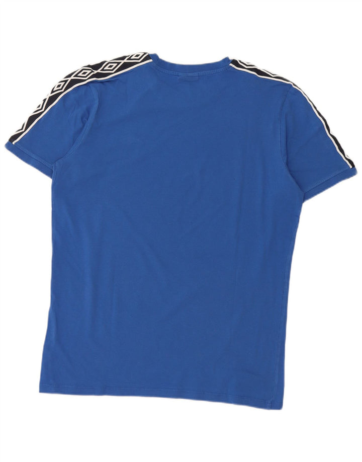 Umbro Herre Grafisk T-Shirt Top Medium Blue Colourblock