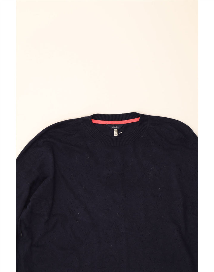 JOULES Womens Oversized Crew Neck Jumper Sweater UK 12 Medium Navy Blue Vintage Joules and Second-Hand Joules from Messina Hembry 