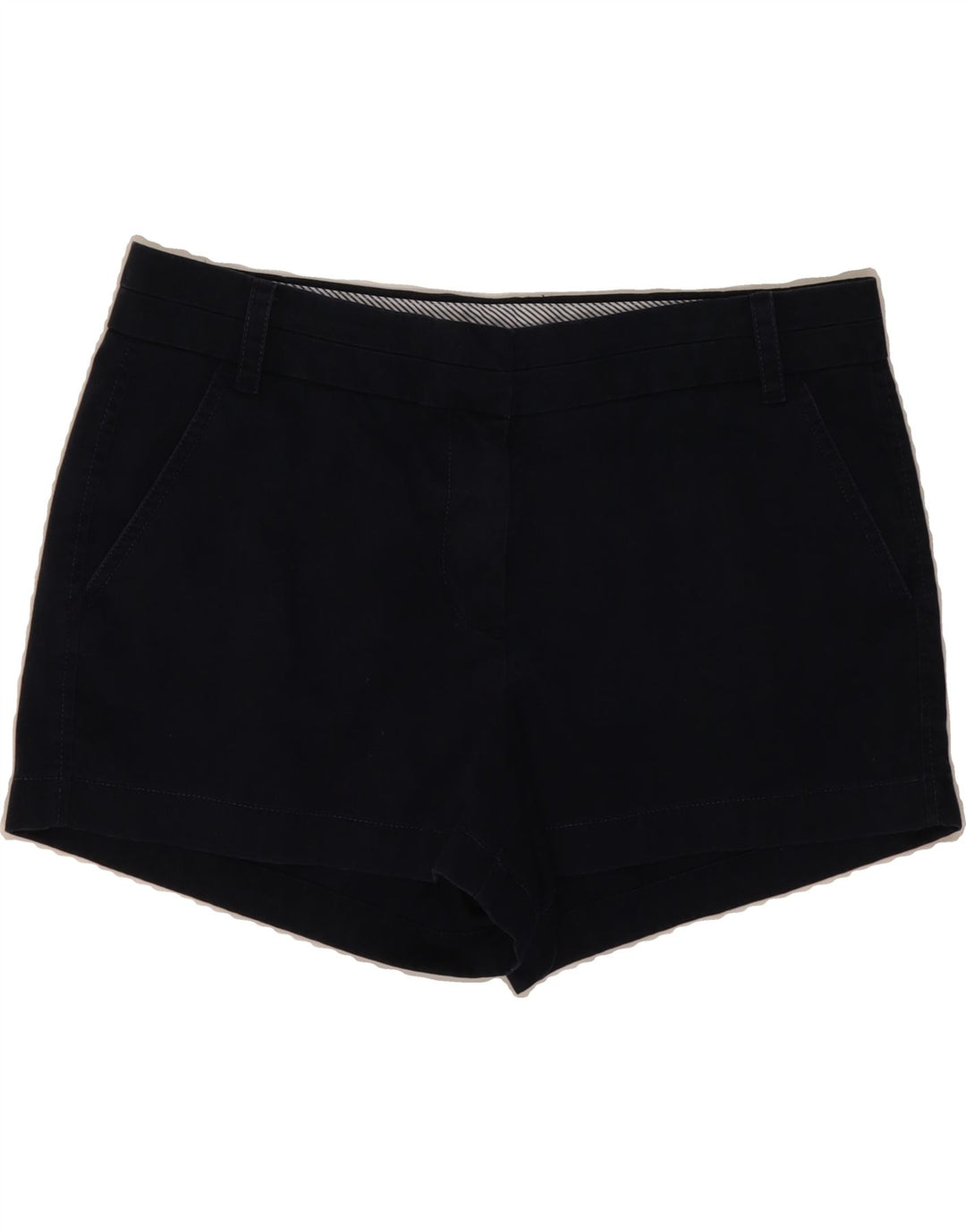 J. CREW Womens Chino Shorts US 10 Large W34 Navy Blue Cotton Vintage J. Crew and Second-Hand J. Crew from Messina Hembry 