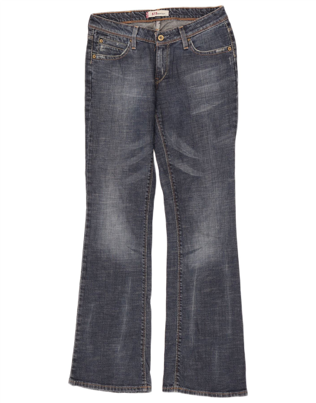 Levi's Dame 572 Bootcut Jeans med lav talje W31 L34 Blå Bomuld