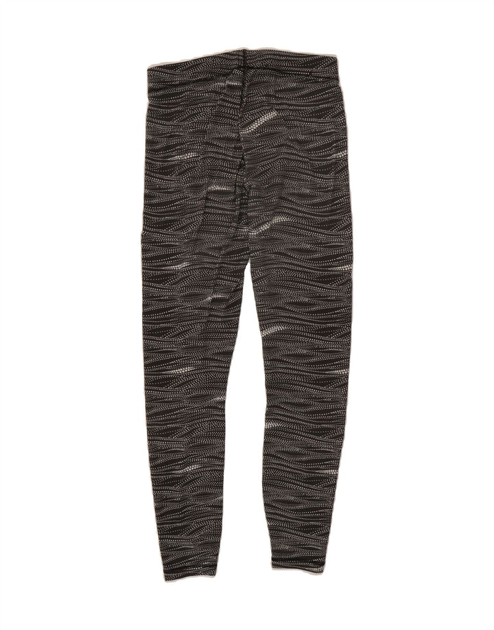 PUMA Womens Leggings UK 12 Medium Black Spotted Vintage Puma and Second-Hand Puma from Messina Hembry 