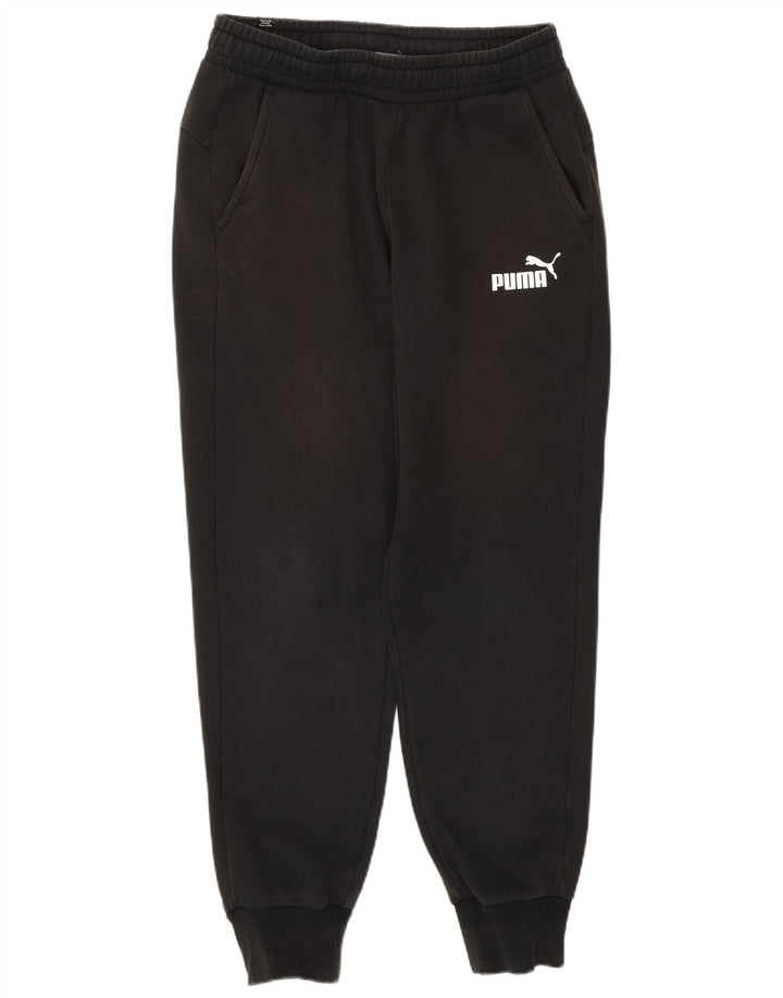PUMA Mens Tracksuit Trousers Joggers Medium Black Cotton