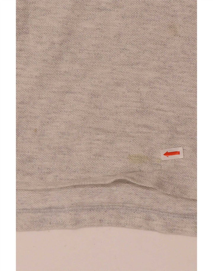 Champion Langærmet poloshirt til mænd mellemgrå flækket