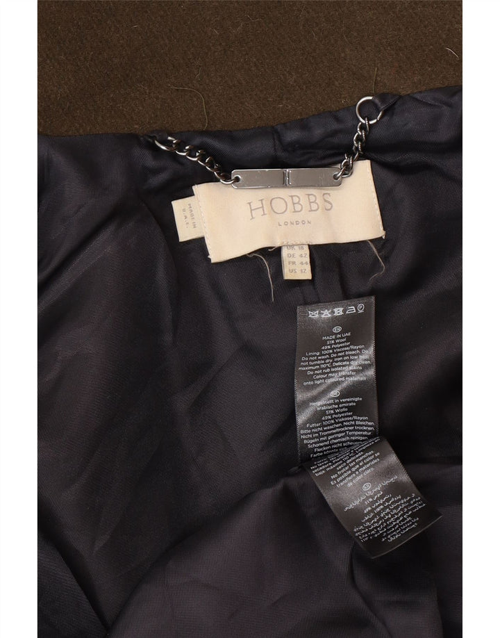 Hobbs Dame Overfrakke UK 16 Large Khaki Wool