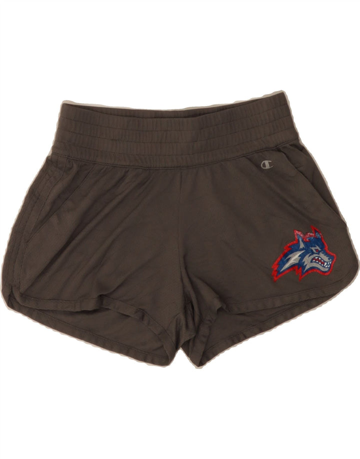 CHAMPION Womens Sport Shorts UK 8 Small Grey Vintage Champion and Second-Hand Champion from Messina Hembry 