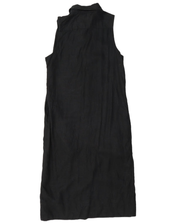 Polo Ralph Lauren Dame ærmeløs skjortekjole US 6 Medium Black Linen
