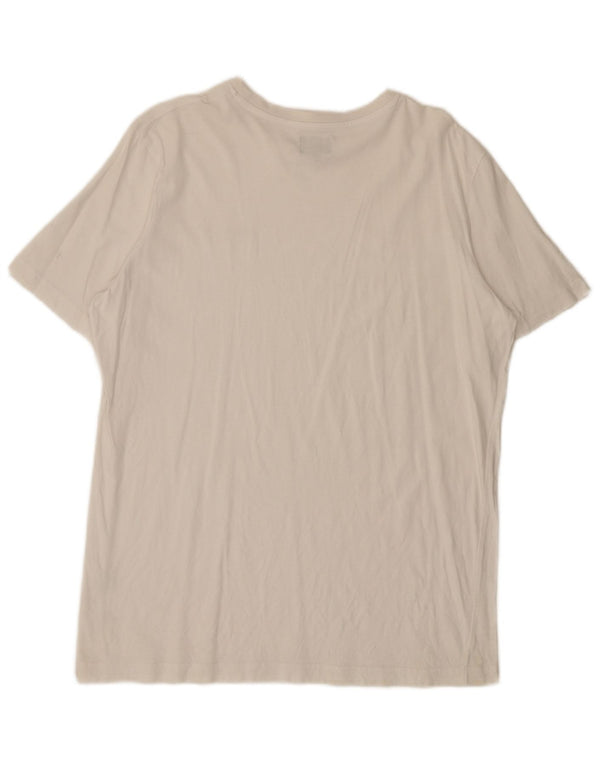 Enrico Coveri Herre T-Shirt Top XL Hvid Bomuld