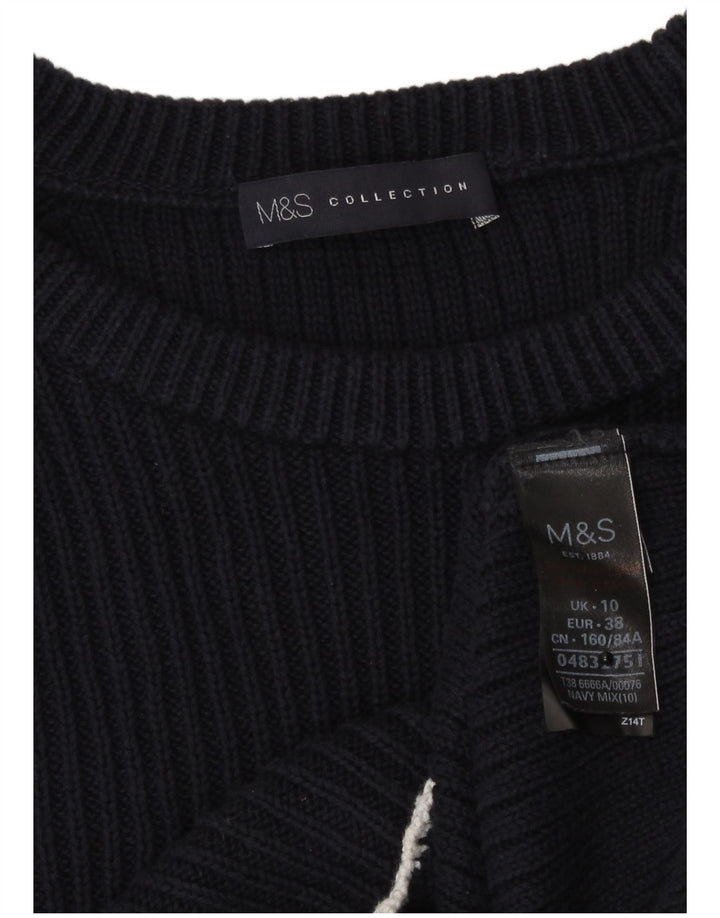 Marks & Spencer Dame sweater med rund hals DK 10 Small Navy Blue
