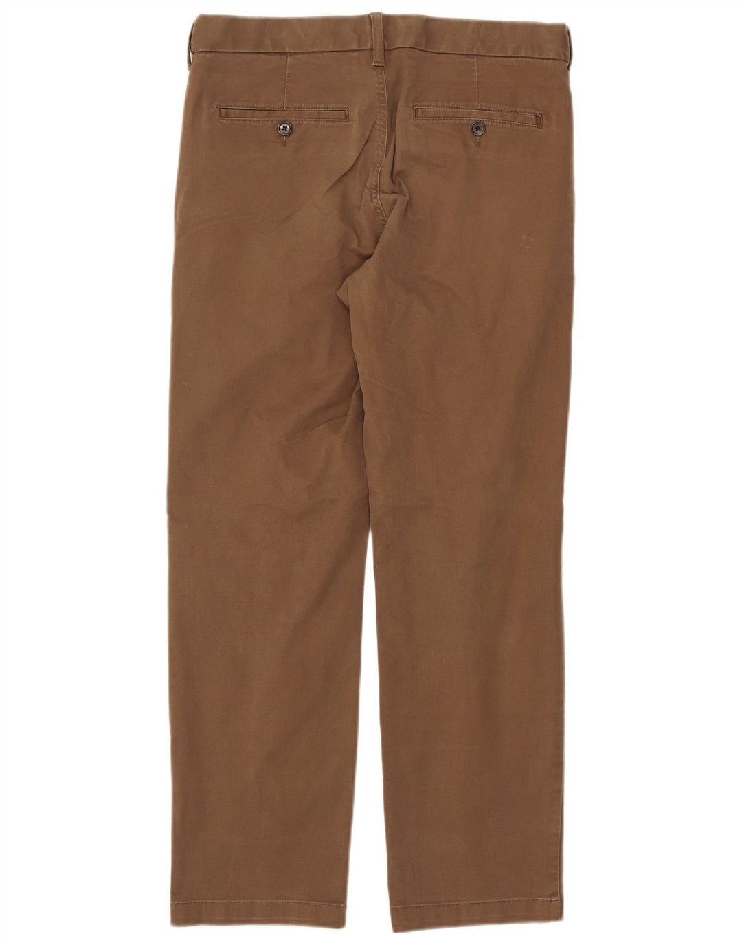 Marks & Spencer Straight Chino-bukser til mænd W32 L29 Brun bomuld