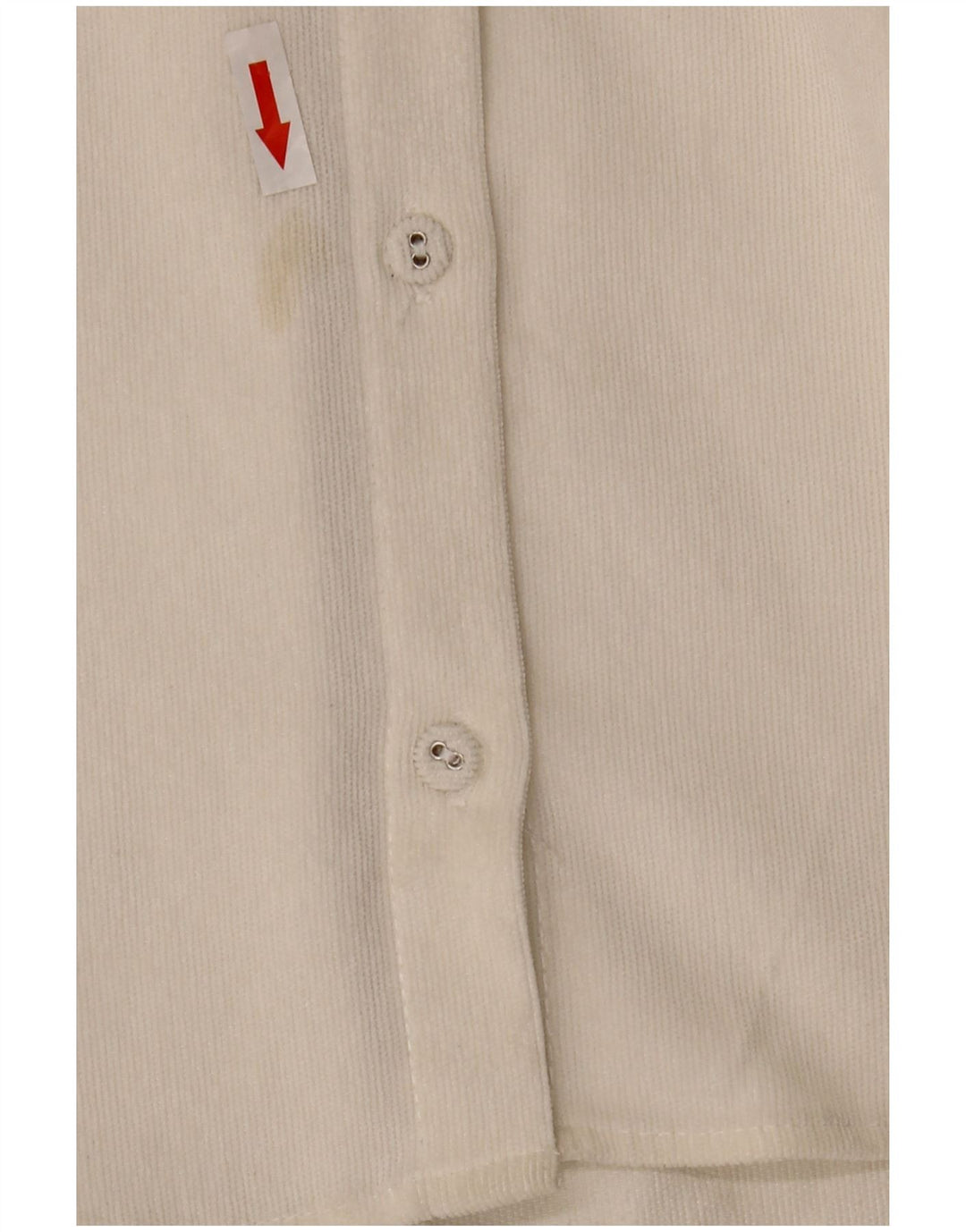 Zara Dame Oversized Corduroy Shirt UK 10 Small White Polyester