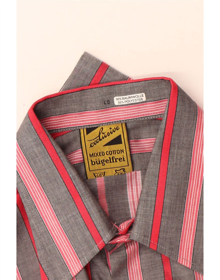 Bugelfrei herreskjorte str. 40 Mellem grå stribet bomuld