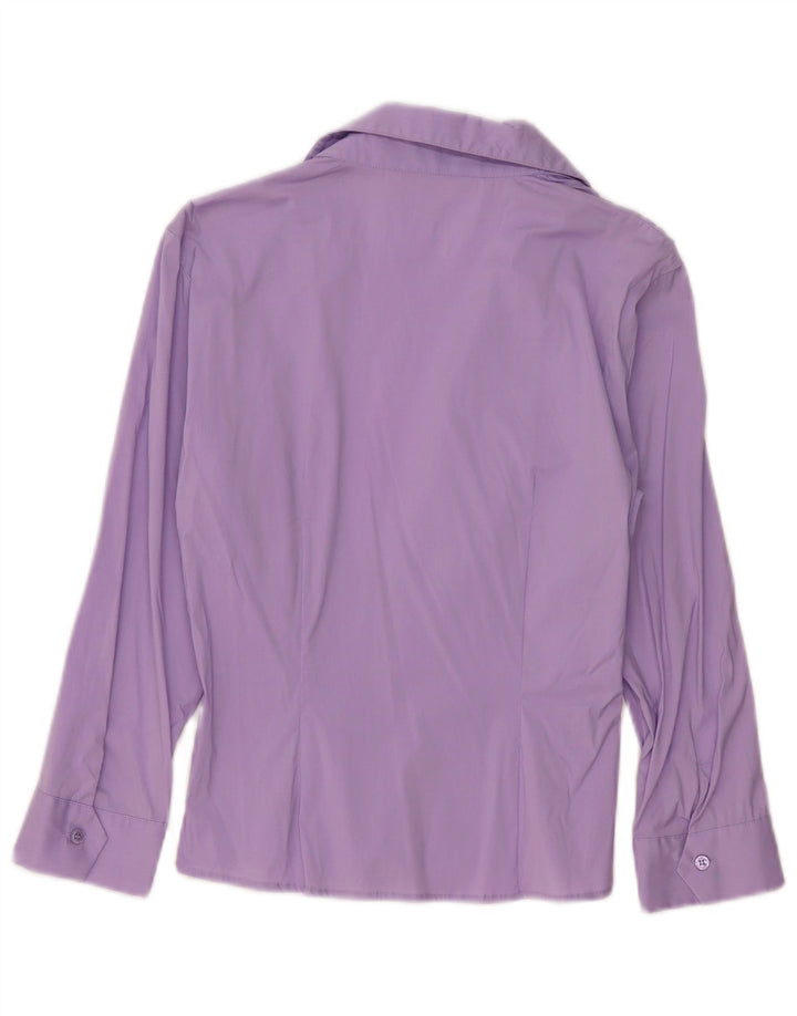 Les Copains Dame Pullover Shirt IT 42 Medium Lilla Bomuld