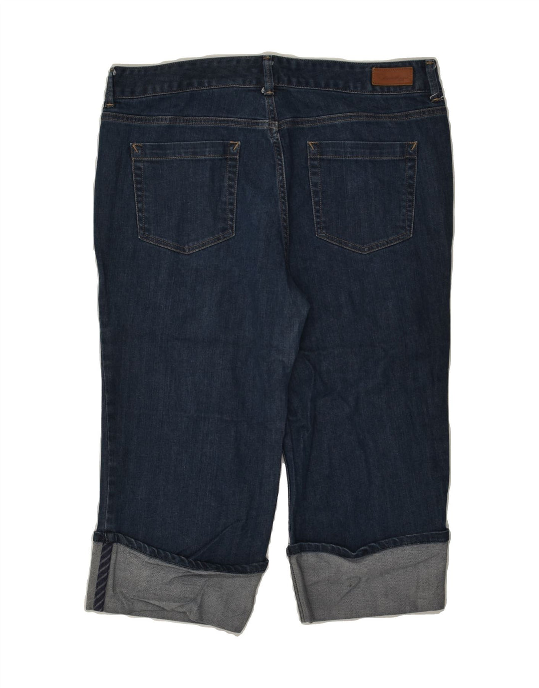 EDDIE BAUER Womens Capri Jeans US 12 Large W34 L18  Blue Cotton | Vintage Eddie Bauer | Thrift | Second-Hand Eddie Bauer | Used Clothing | Messina Hembry 