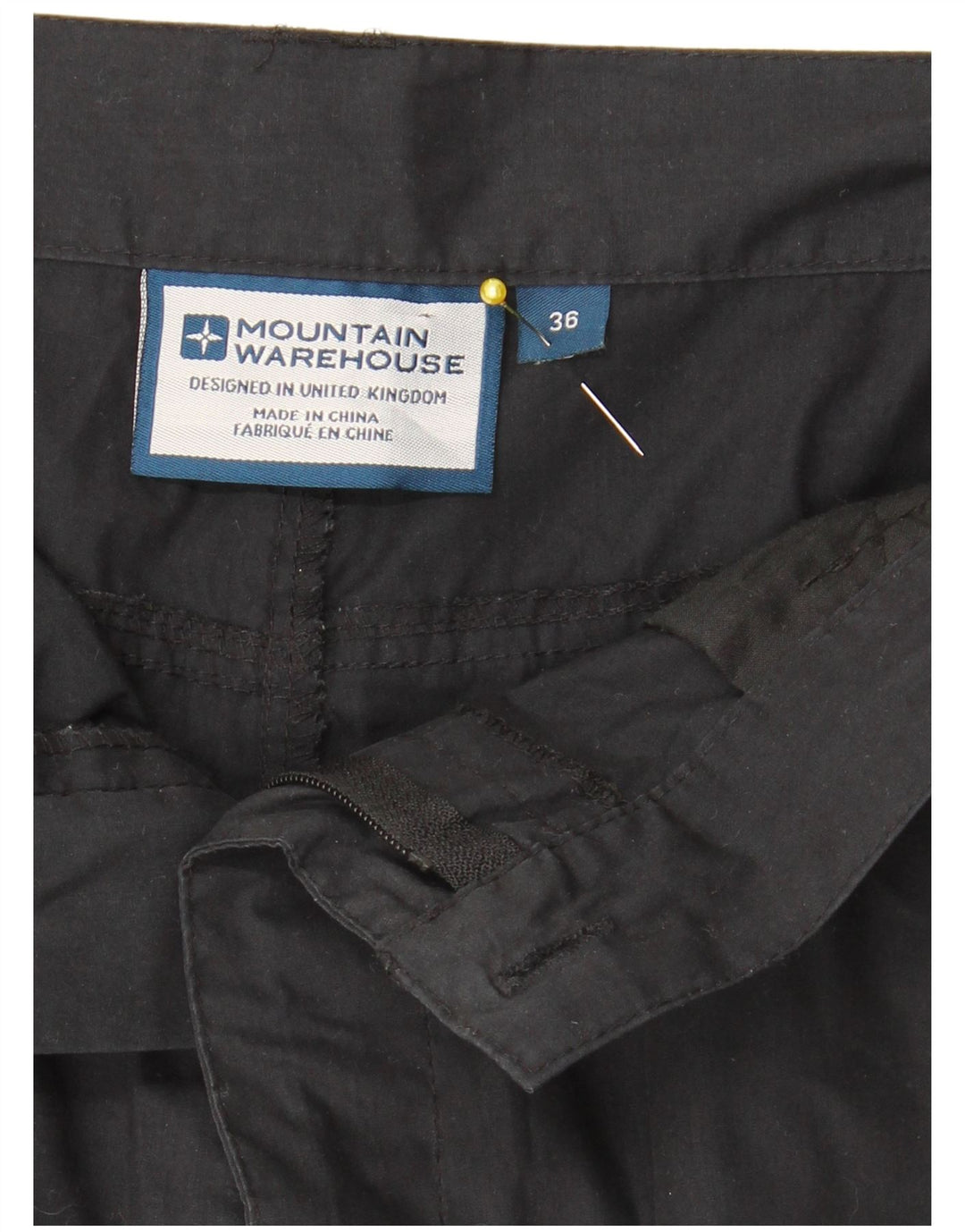 Mountain Warehouse Herre Cargo Shorts W36 Large Black Polyester